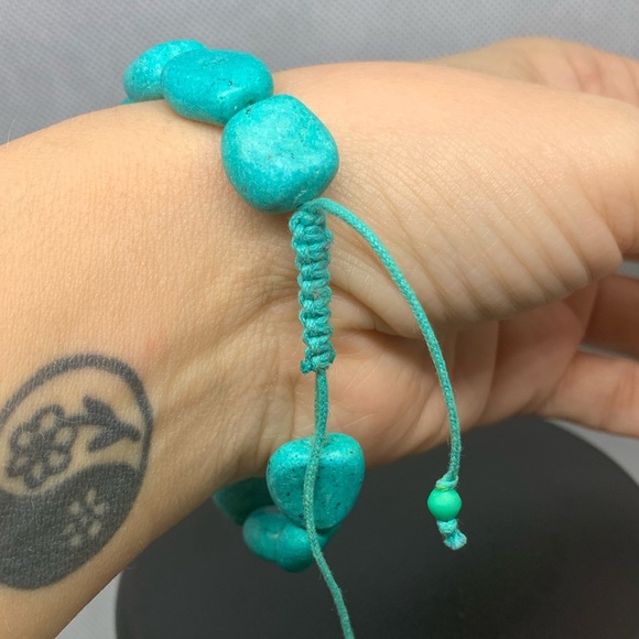 3/$10 Beautiful - Chunky Stones - Blue Adjustable Women’s Bracelet - Picture 6 of 8